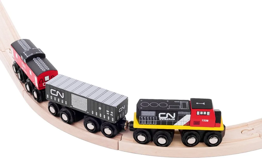 BIGJIGS Houten CN Trein 5-delig - Multi