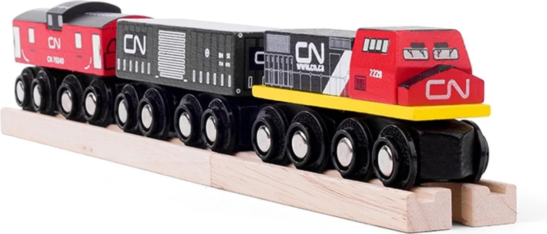 BIGJIGS Houten CN Trein 5-delig - Multi