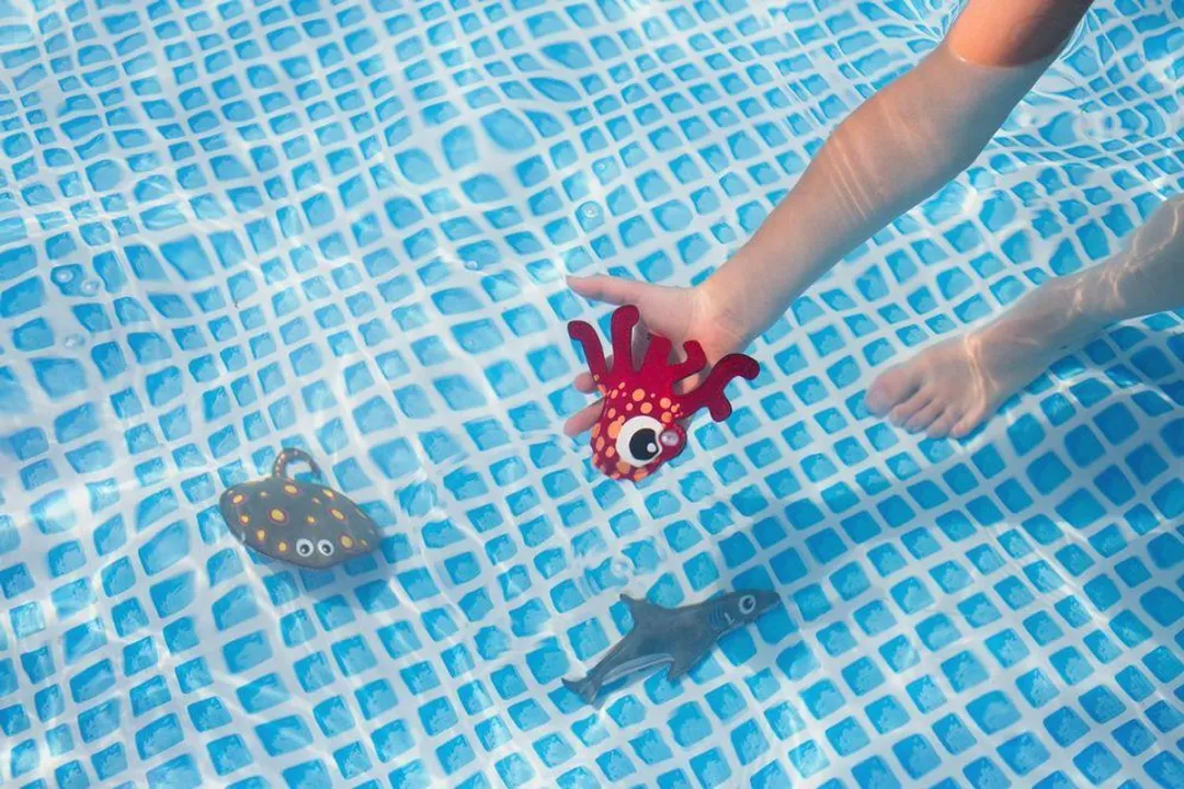 BS Toys Water Duikdieren GA388 - 3 Stuks - Rood/Geel/Grijs