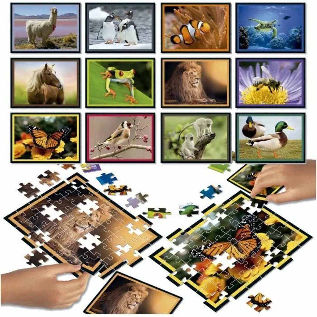 Educa Battle Jr Natura Puzzel - 42 Onderdelen - 12 Stuks