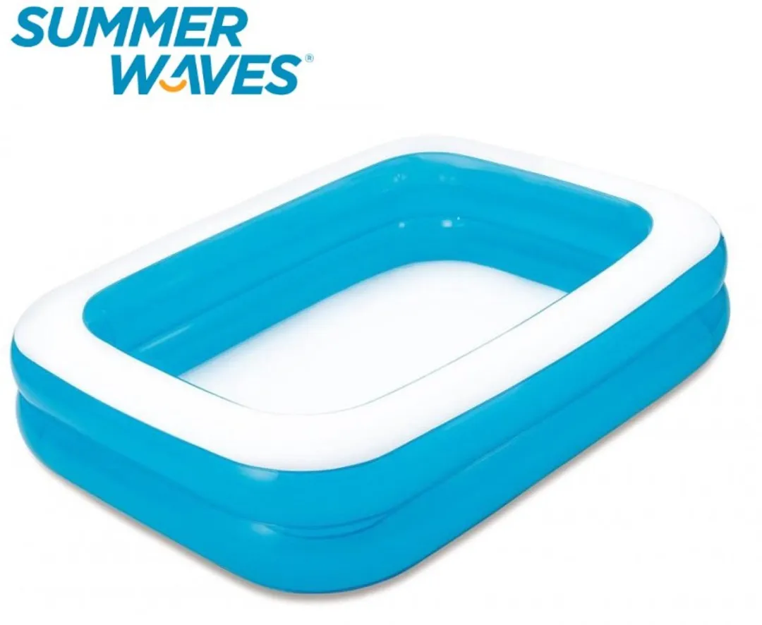 Summer Waves familiezwembad, transparant, 2 ringen – 200 x 150 x 51 cm