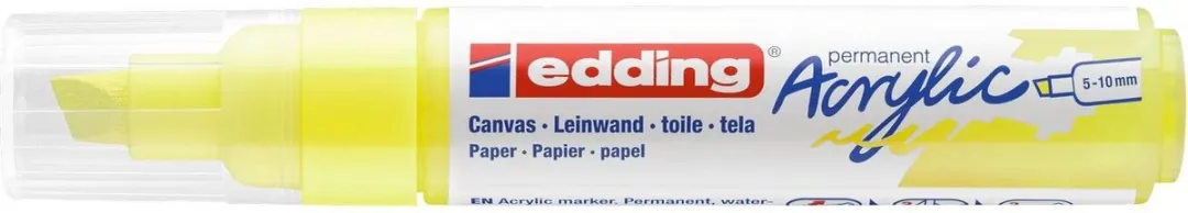 edding 5000 Acrylmarker Breed 065 Neon Geel