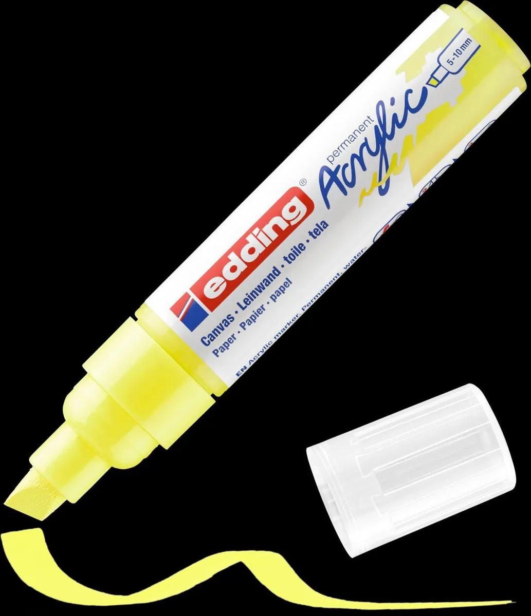 edding 5000 Acrylmarker Breed 065 Neon Geel