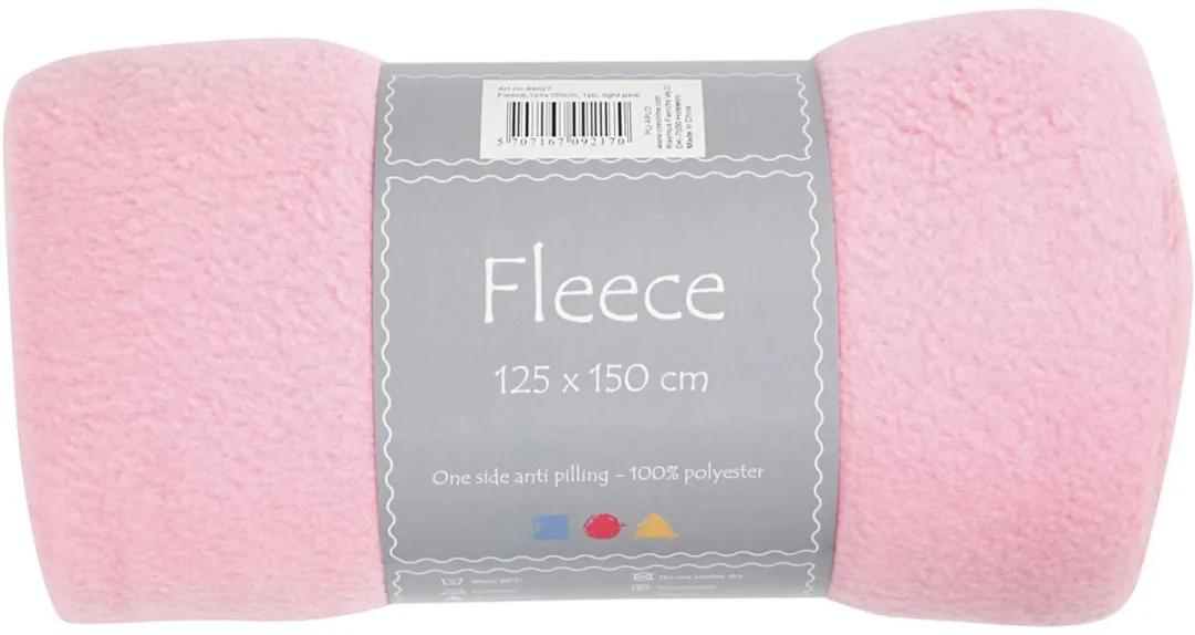 Creativ Company Fleece 125x150cm Lichtroze - 200 g/m²