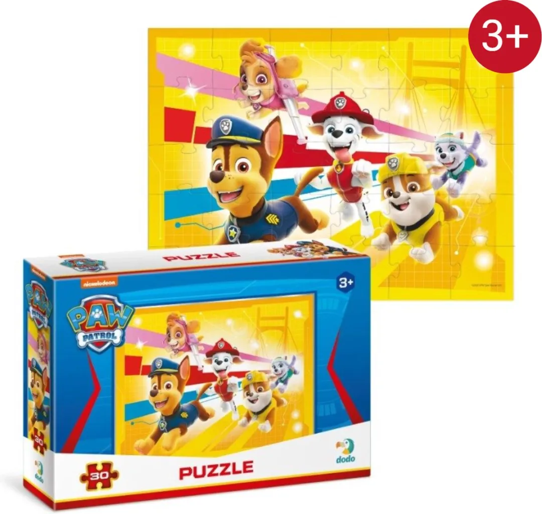 Dodo Toys Paw Patrol Puzzel 30 Stuks - Chase, Marshall, Skye, Rubble & Everest