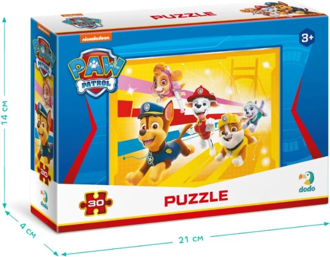 Dodo Toys Paw Patrol Puzzel 30 Stuks - Chase, Marshall, Skye, Rubble & Everest