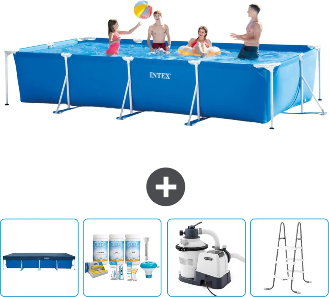 Intex Rechthoekig Frame Zwembad 450x220cm - Blauw - 28273NP
