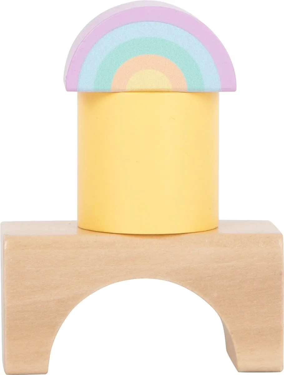 Small Foot Houten Bouwblokken Pastel - 50 Stuks