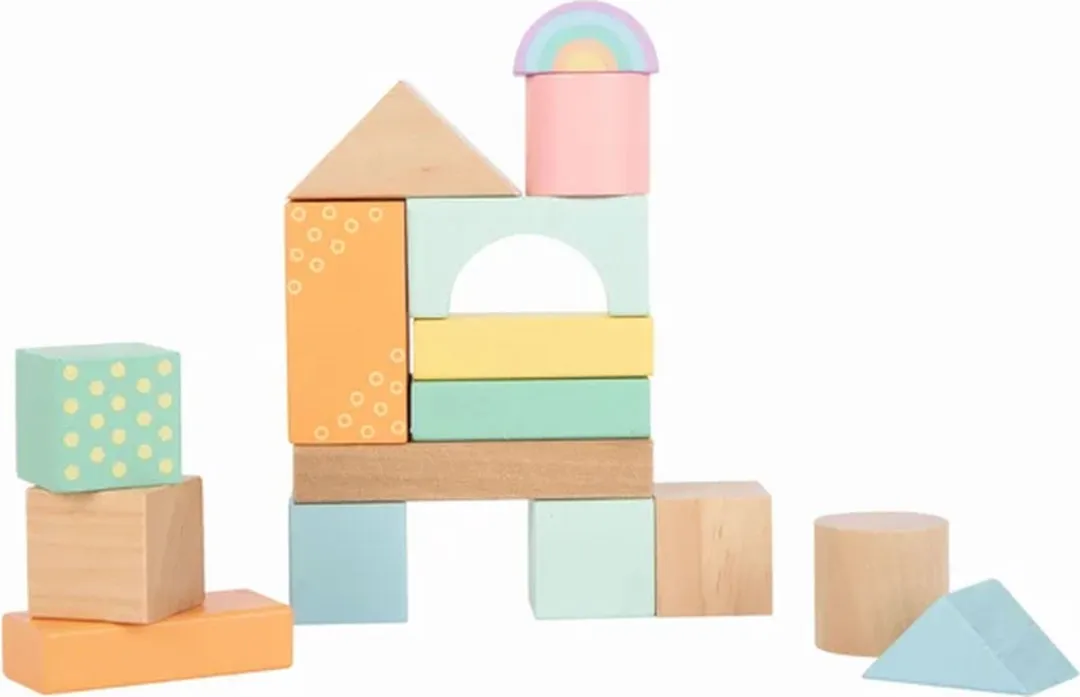 Small Foot Houten Bouwblokken Pastel - 50 Stuks