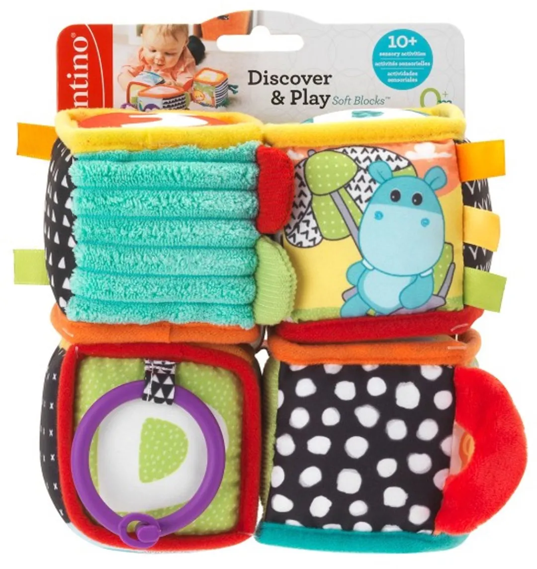 Infantino Discover & Play Zachte Blokken - 4 Stuks