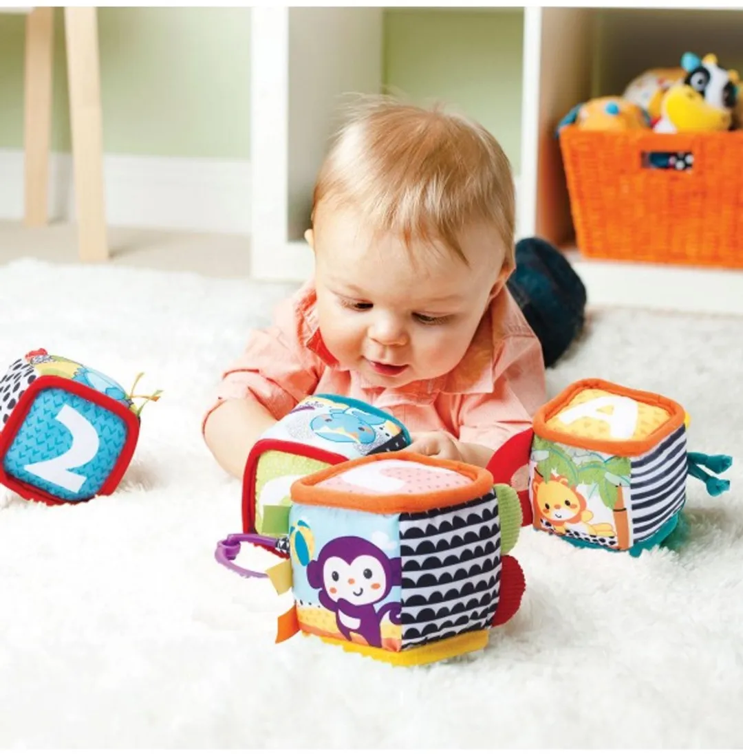 Infantino Discover & Play Zachte Blokken - 4 Stuks