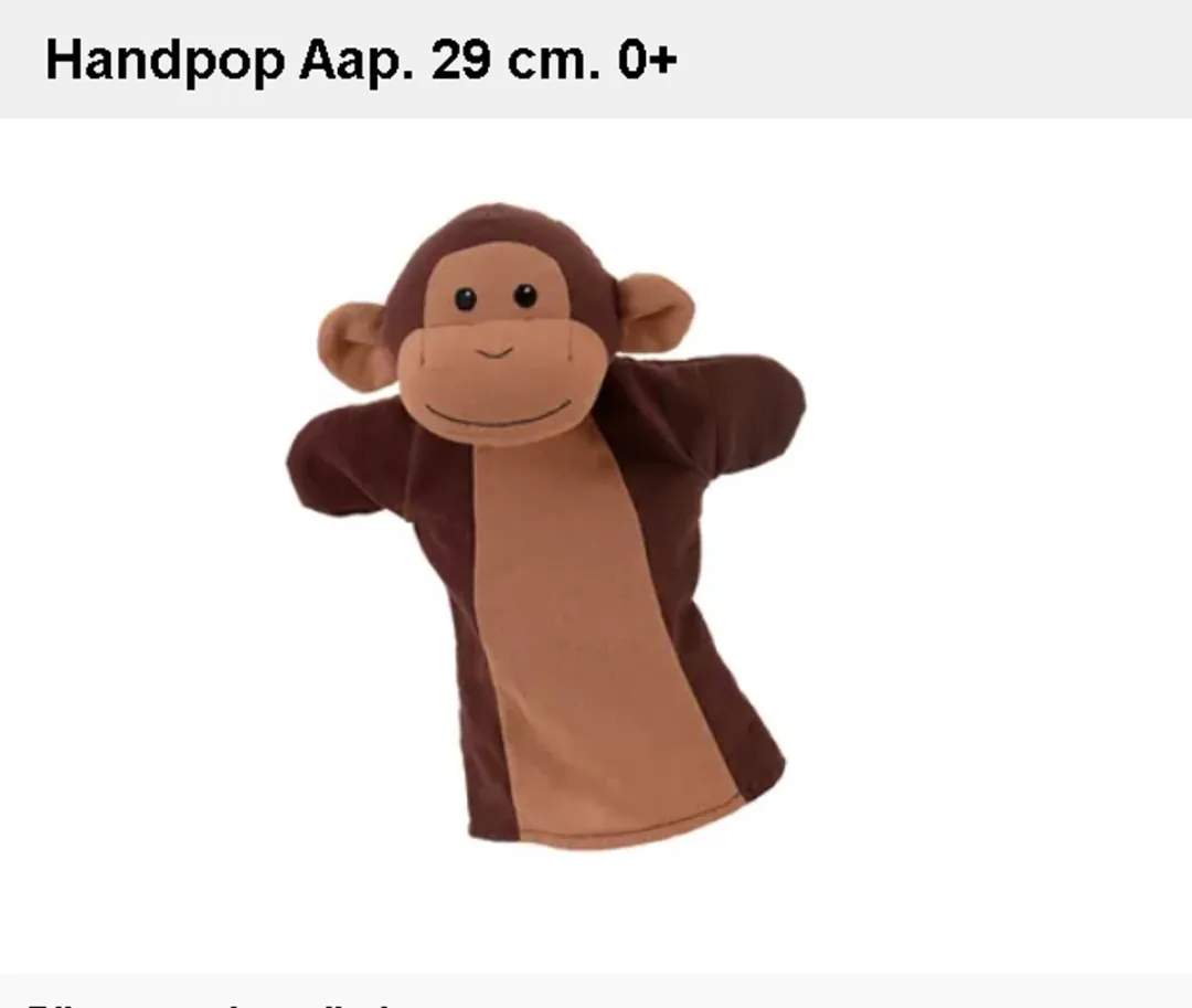 Egmont Toys Handpop Aap 29cm ET160119 - Multicolor
