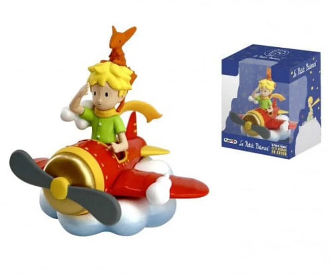 Plastoy The Little Prince P040453 Mini-Figuur - Little Prince & Vos op Vliegtuig - Multi