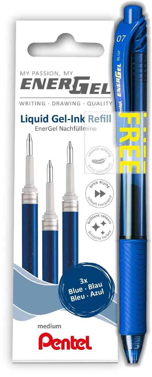 Pentel Energel 0.7mm Blauwe Vulling