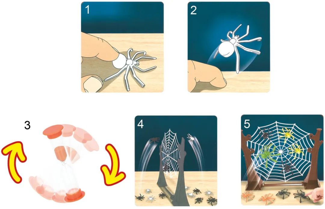 Eddy Toys Jumping Spiders Spel - 21-delig - Meerkleurig