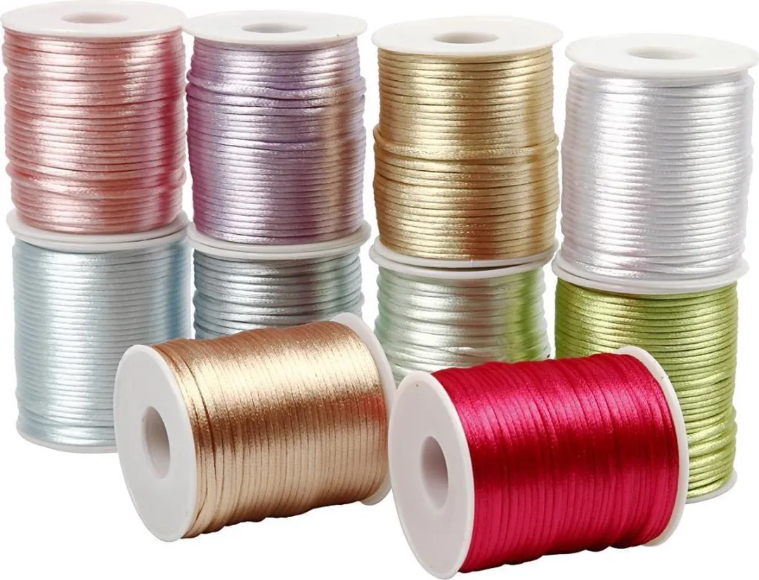Creativ Company Satijnkoord 2mm - 50m - 10 Pastelkleuren