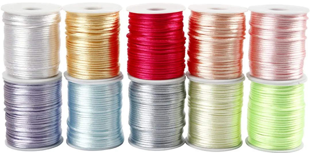 Creativ Company Satijnkoord 2mm - 50m - 10 Pastelkleuren