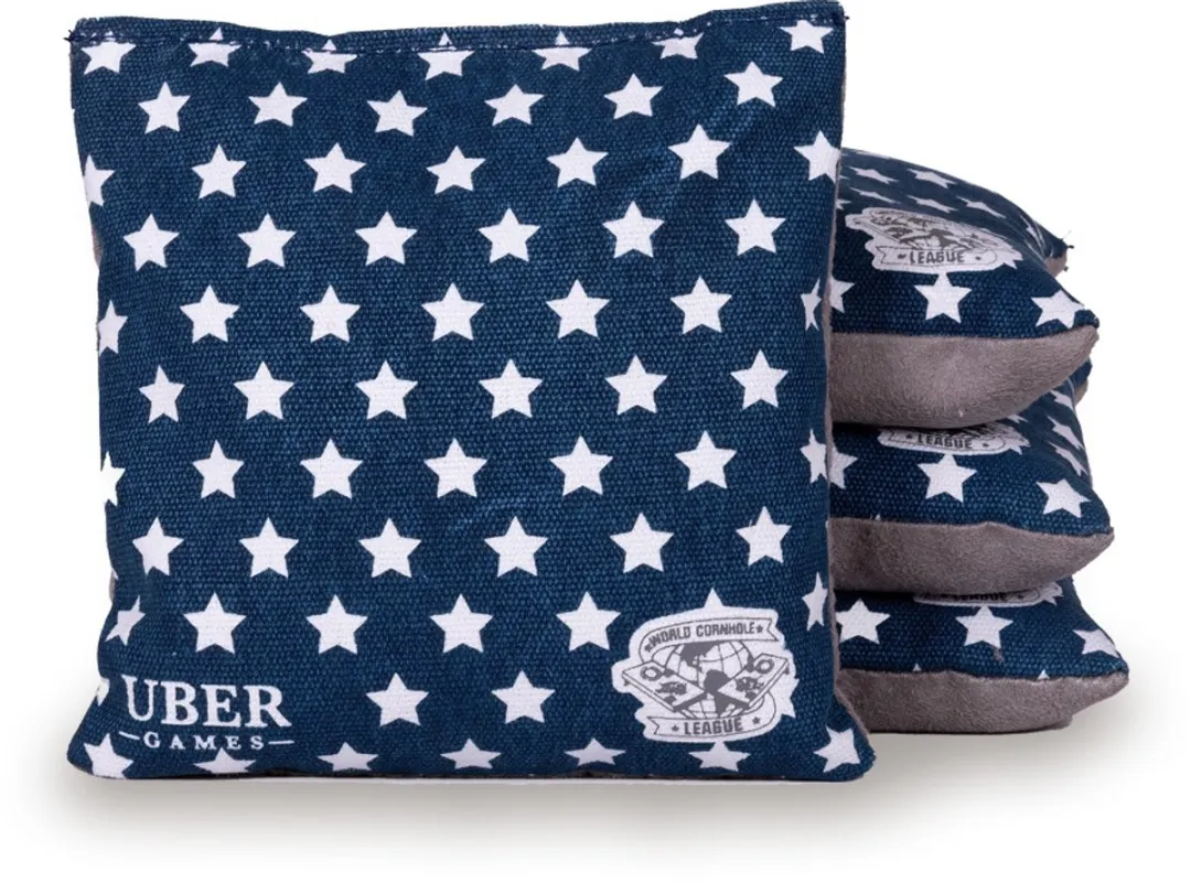Ubergames World Cornhole League Bean Bags - 8 Stuks - Blauw/Rood