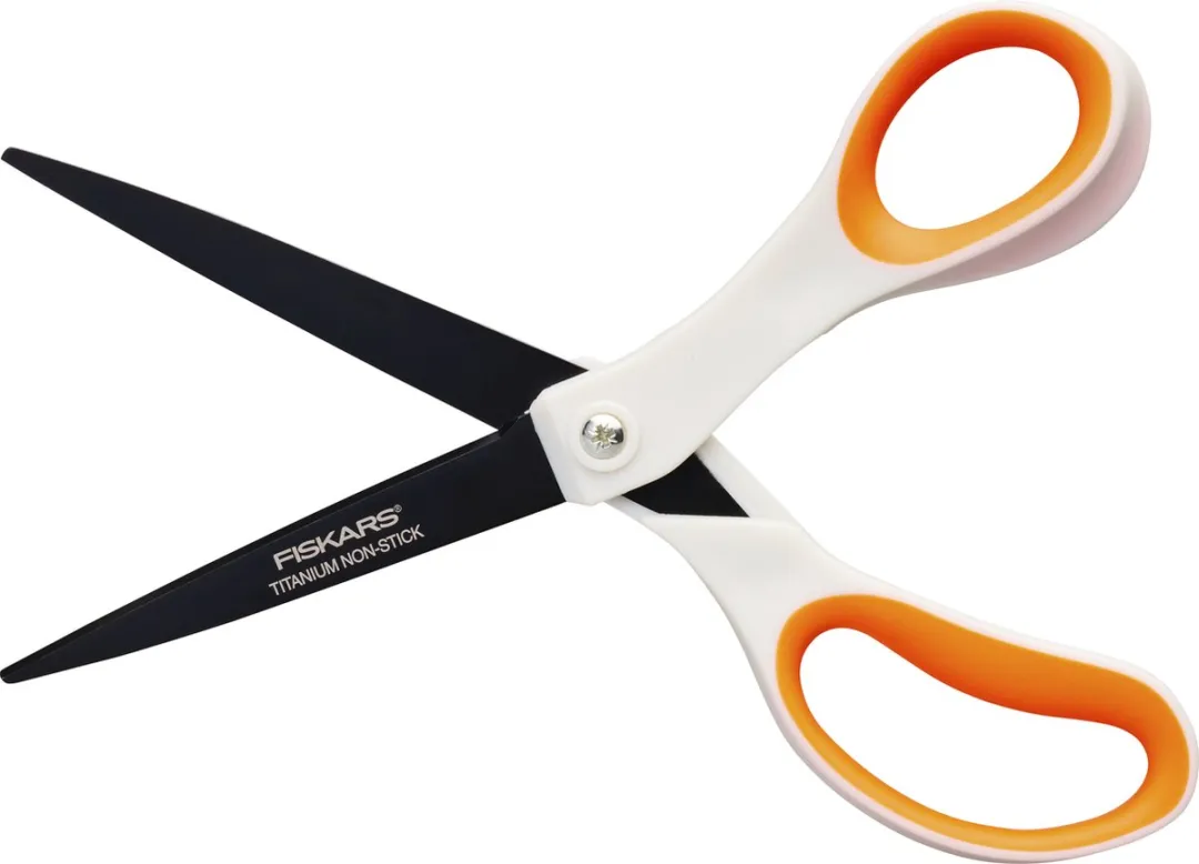 Fiskars Non Stick Hobbyschaar 21cm - Wit/Oranje