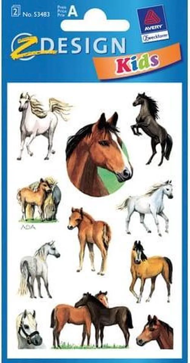 Avery Stickervel Paard Junior 22-delig