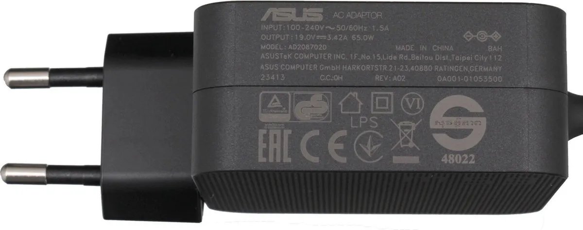 ASUS 0A001-01050300 Oplader 65W - Zwart