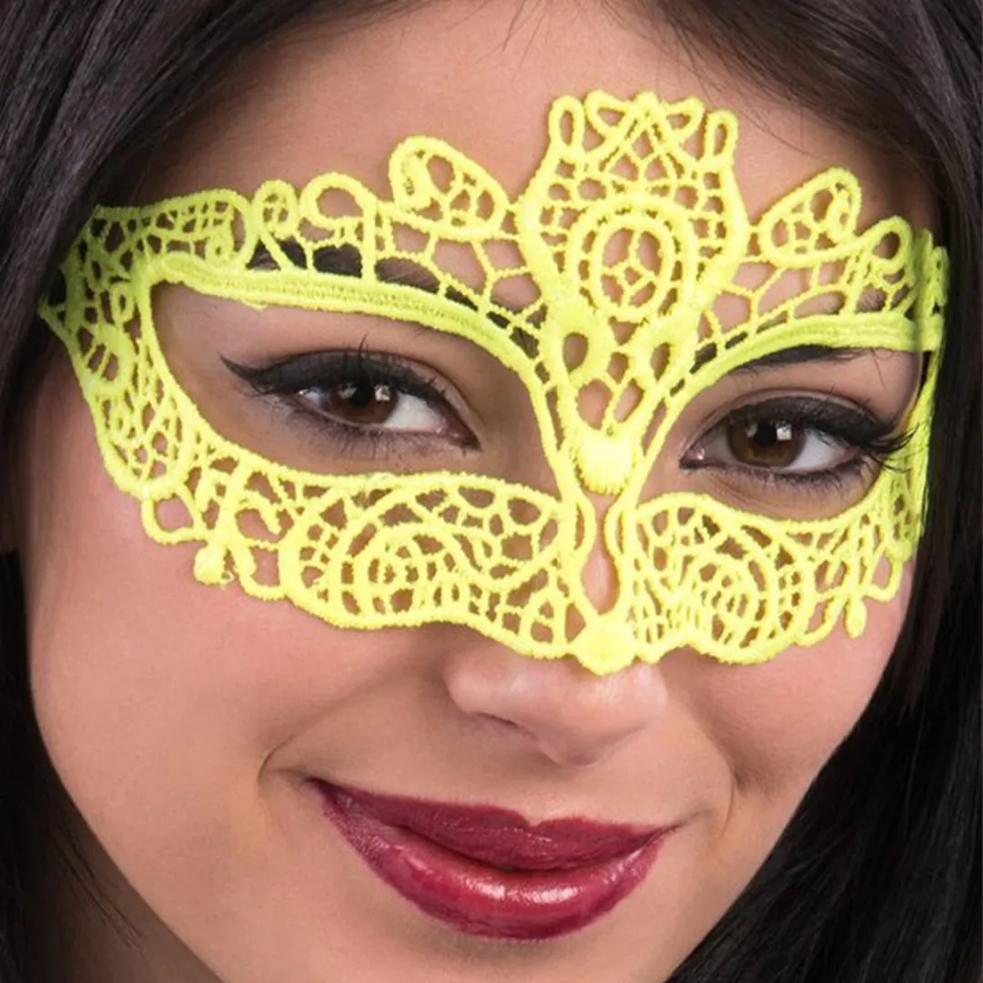 Carnival Toys Verkleedmasker Dames - Geel