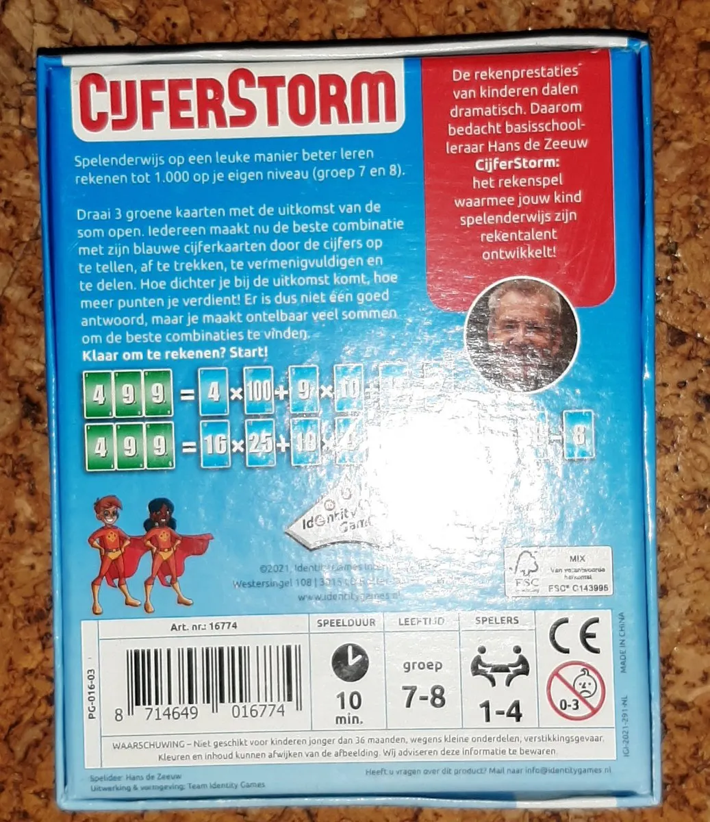 Identity Games Cijferstorm Groep 7 en 8 Kaartspel - Divers