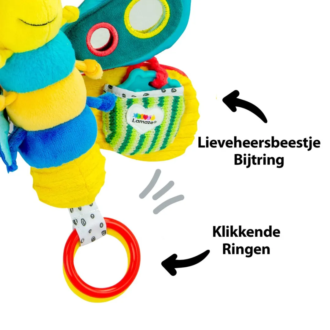 Lamaze Freddie De Vuurvlieg - Grijp- en bijtspeelgoed - Babyspeelgoed - Knuffel - Spelen en ontdekken