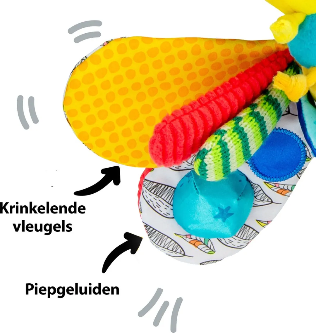Lamaze Freddie De Vuurvlieg - Grijp- en bijtspeelgoed - Babyspeelgoed - Knuffel - Spelen en ontdekken