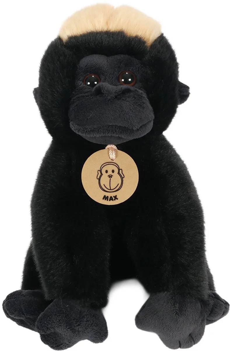 PIA Soft Toys Pluche Gorilla Max 20cm - Zwart