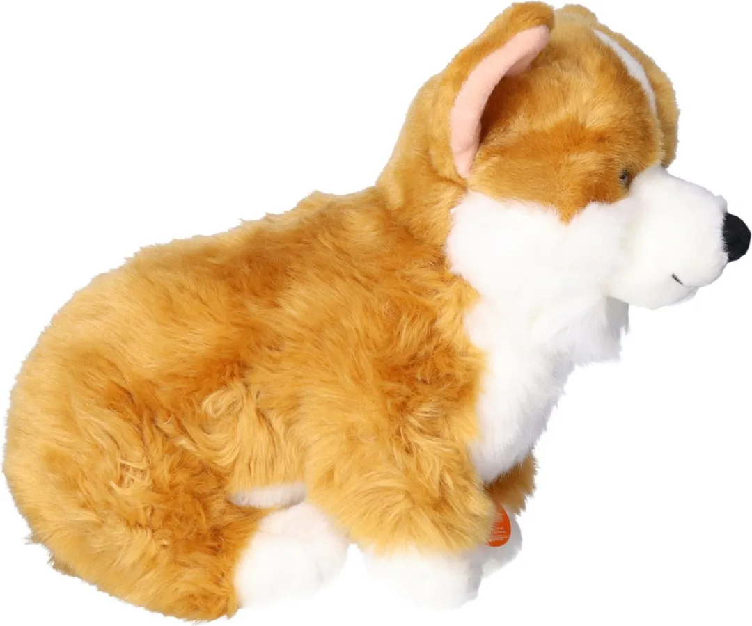 Teddy Hermann Corgi Knuffel - Bruin/Wit - 30 cm