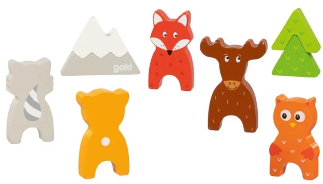 Goki Wild Animals Puzzle 9 Stuks - Multi kleuren