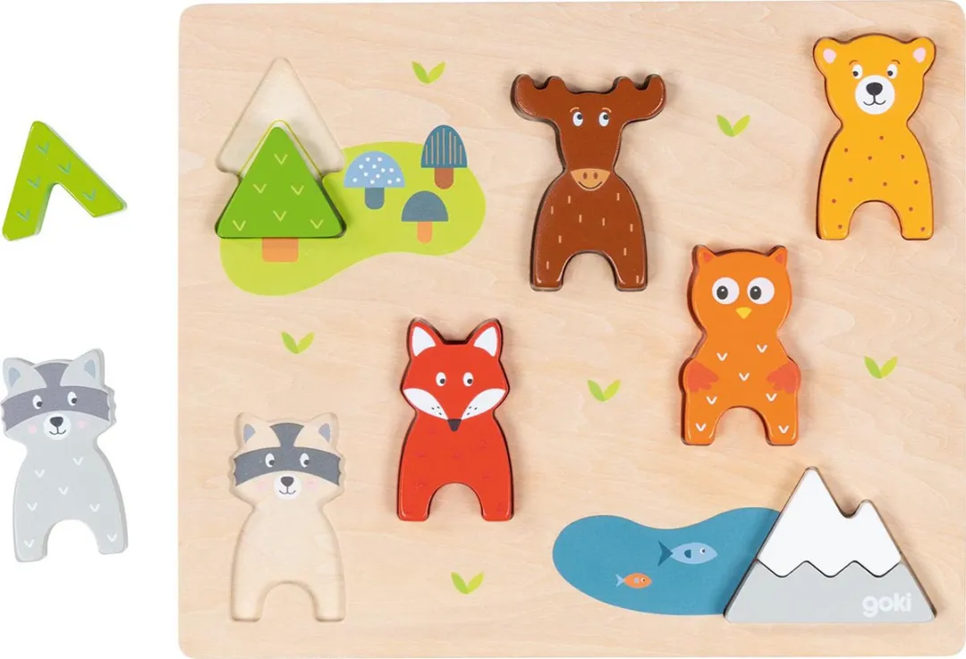 Goki Wild Animals Puzzle 9 Stuks
