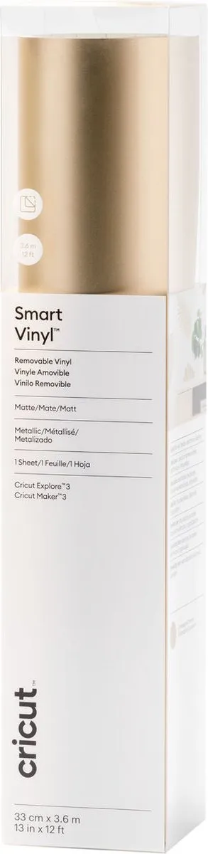 Cricut Smart Vinyl Verwijderbaar 33x366cm - Mat Champagne