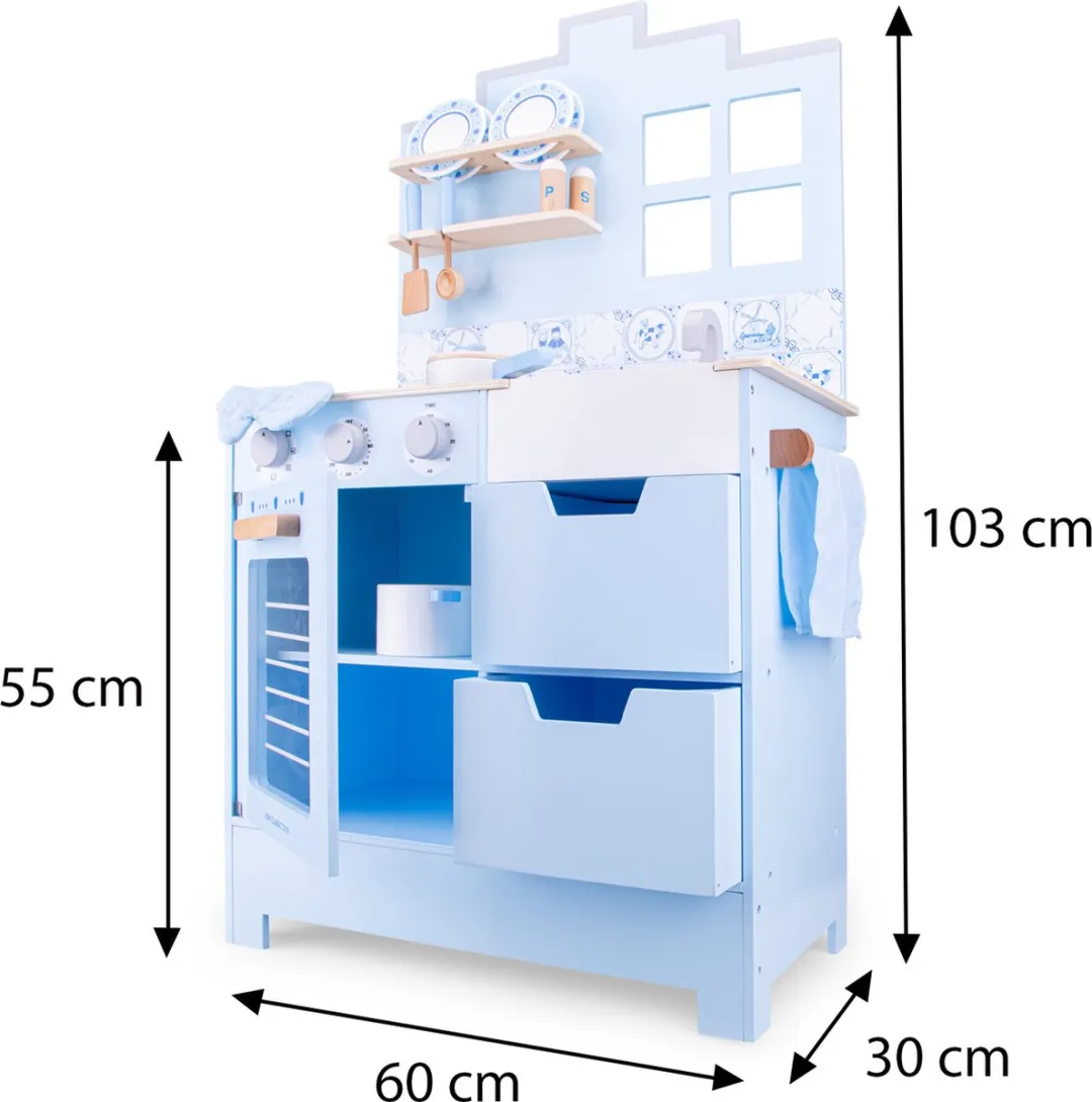 New Classic Toys Houten Speelkeuken Delfts Blauw