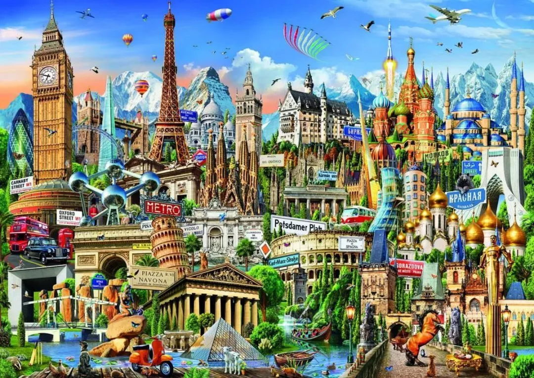 Educa Europe Landmarks Puzzle 2000 Stuks - Meerkleurig