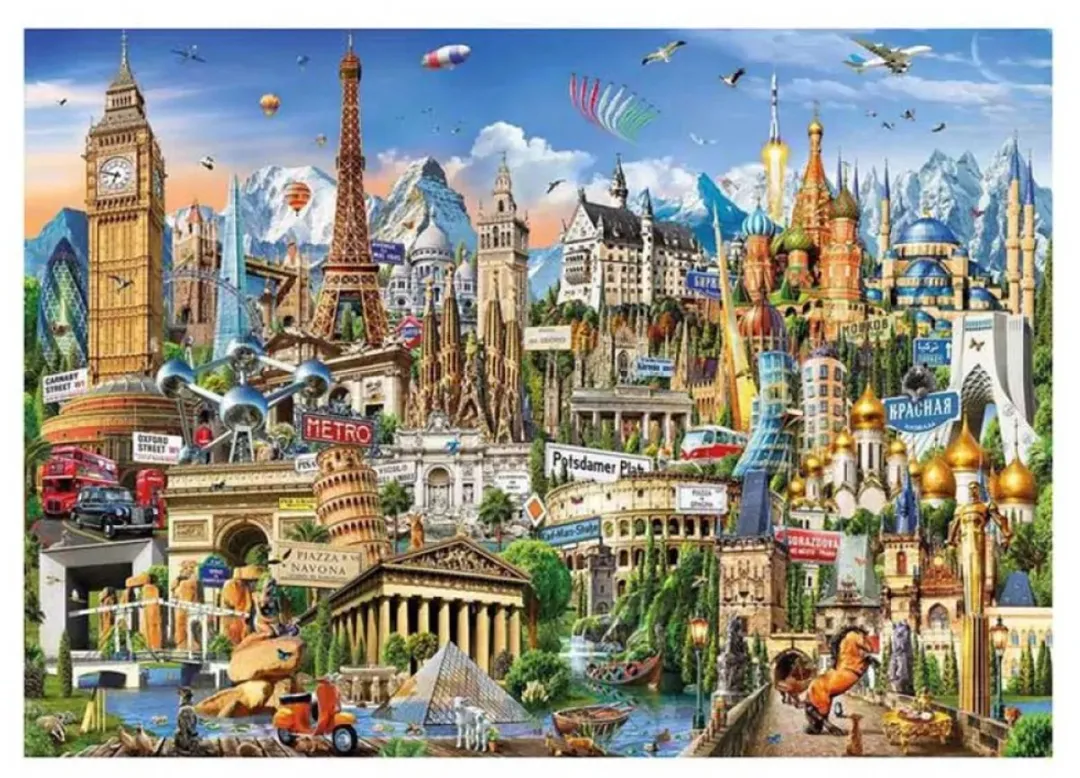 Educa Europe Landmarks Puzzle 2000 Stuks - Meerkleurig