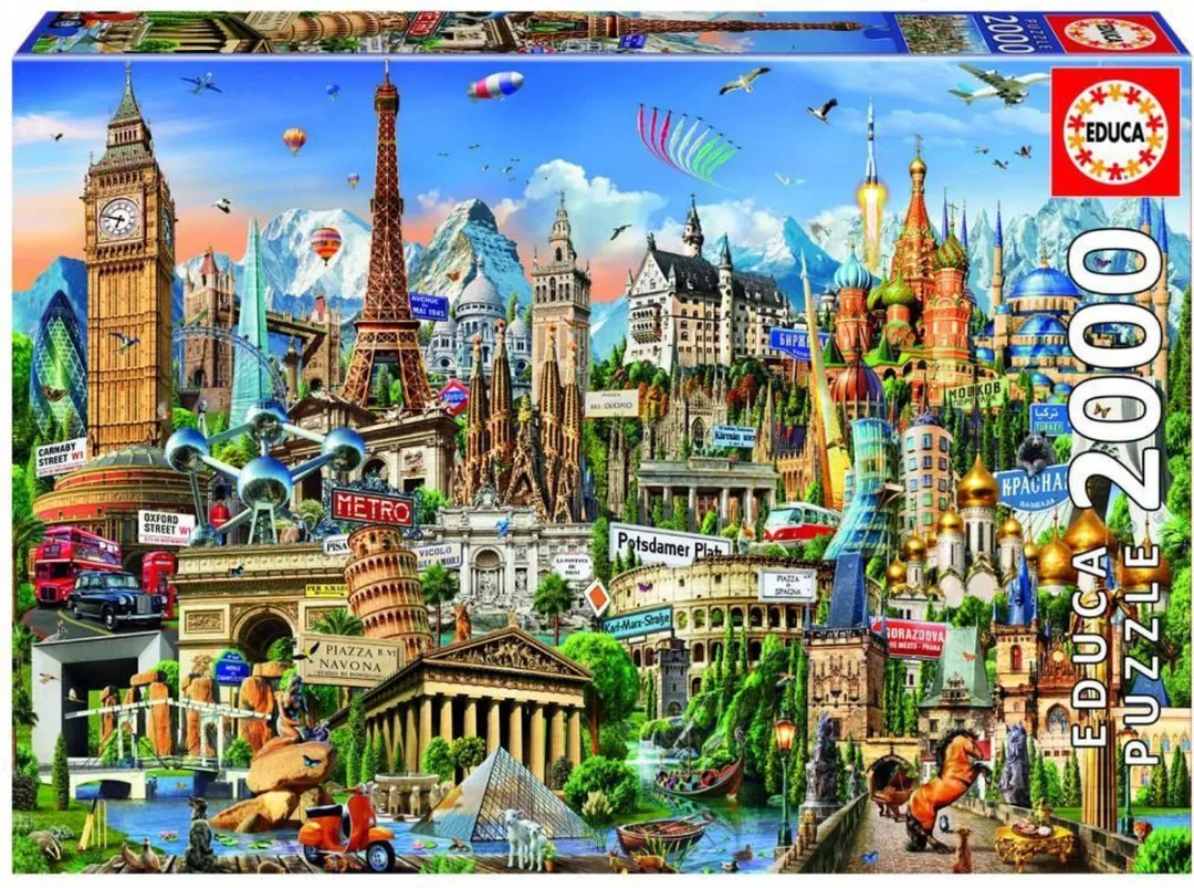 Educa Europe Landmarks Puzzle 2000 Stuks - Meerkleurig