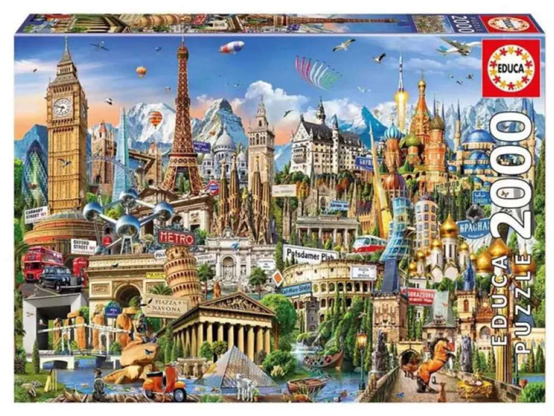 Educa Europe Landmarks Puzzle 2000 Stuks - Meerkleurig