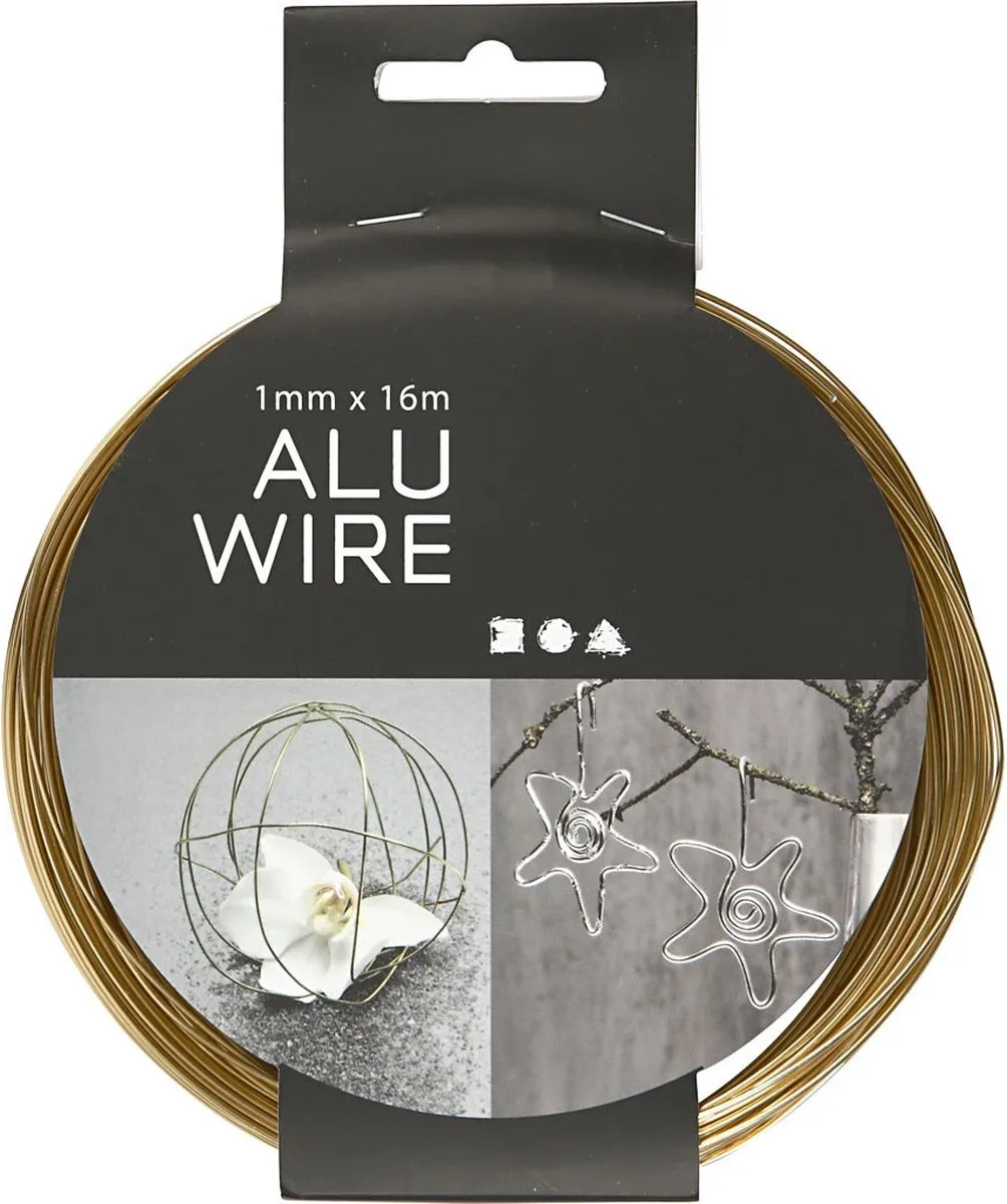 Creativ Company Alu Draad 1mm Goud 16m