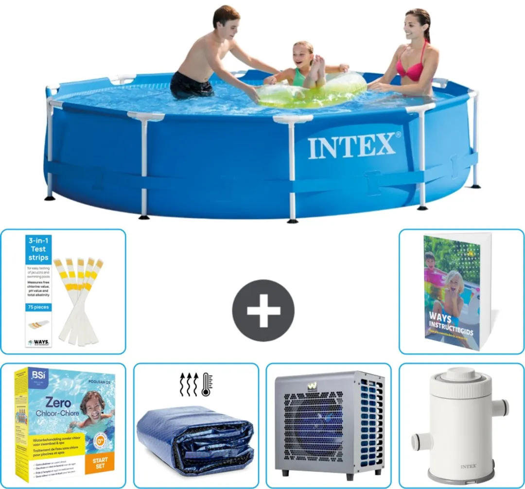 Intex 28200NP-Blauw Rond Frame Zwembad 305x76cm