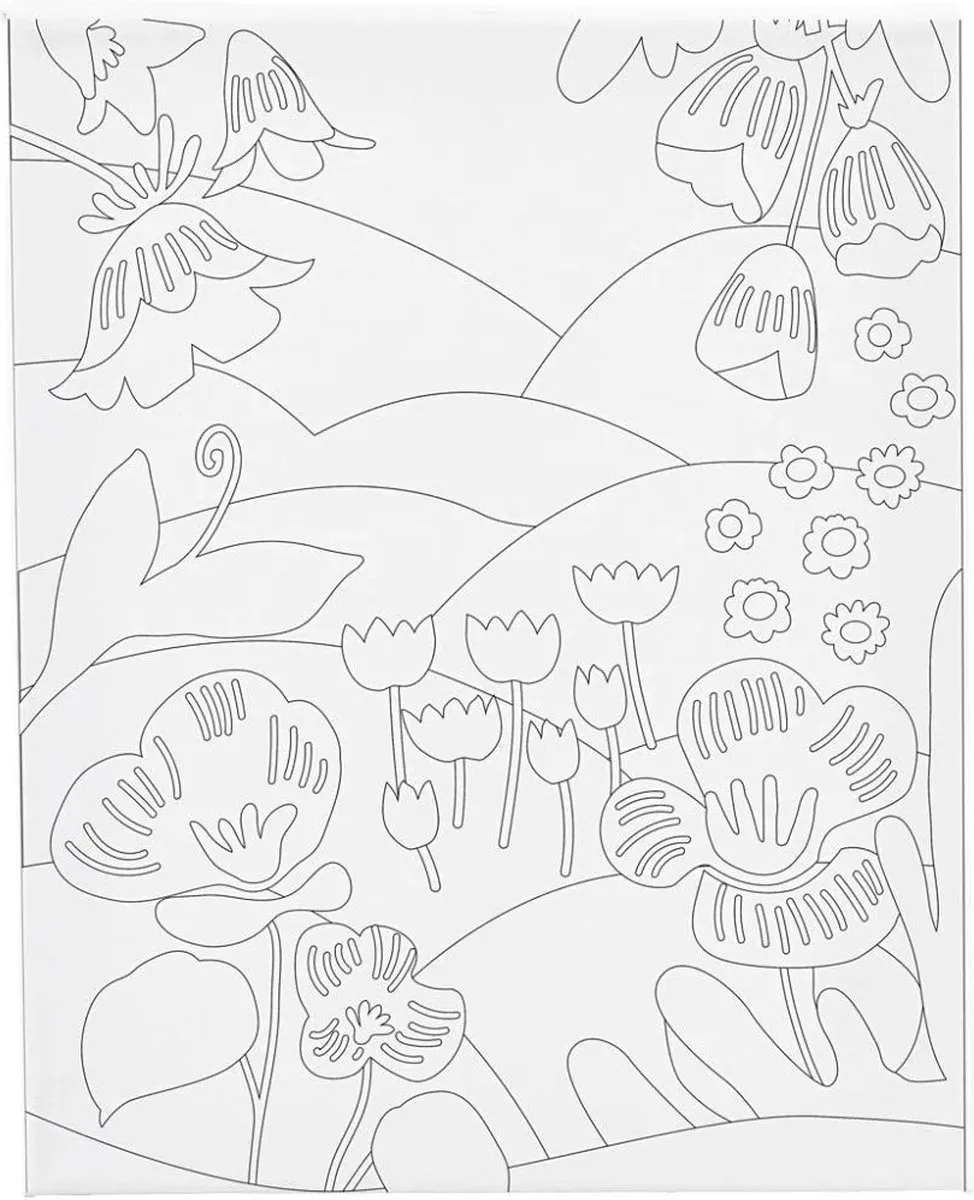 Creativ Company Schildercanvas Bloemenschaal 24x30cm