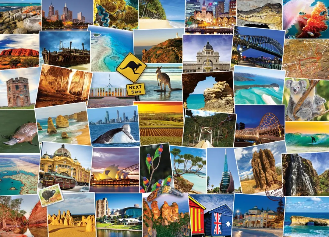 Eurographics Australia Globetrotter Puzzel 1000 Stuks - Multicolor