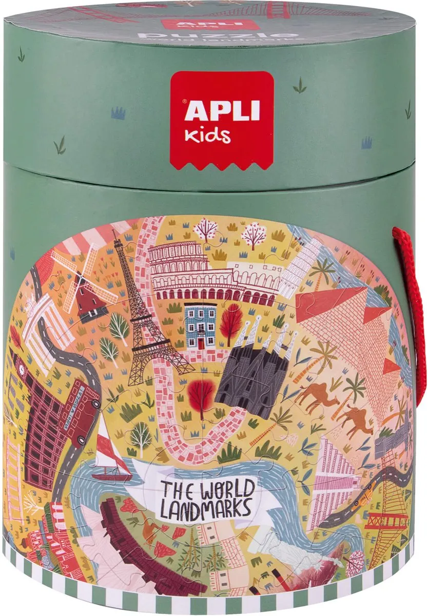 Apli Kids Ronde Puzzel Bezienswaardigheden 48 Stuks