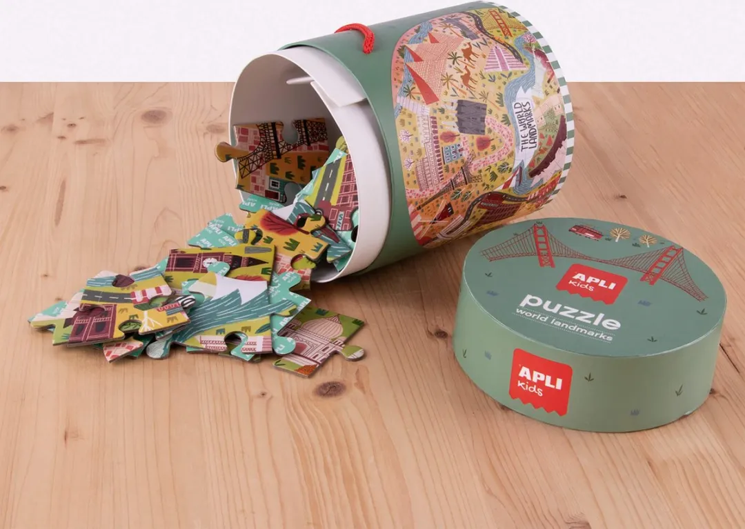 Apli Kids Ronde Puzzel Bezienswaardigheden 48 Stuks