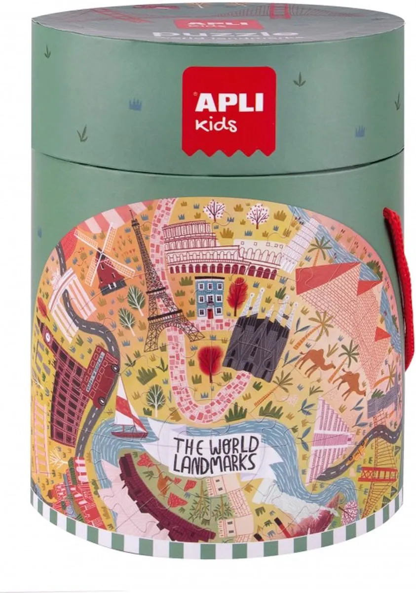 Apli Kids Ronde Puzzel Bezienswaardigheden 48 Stuks