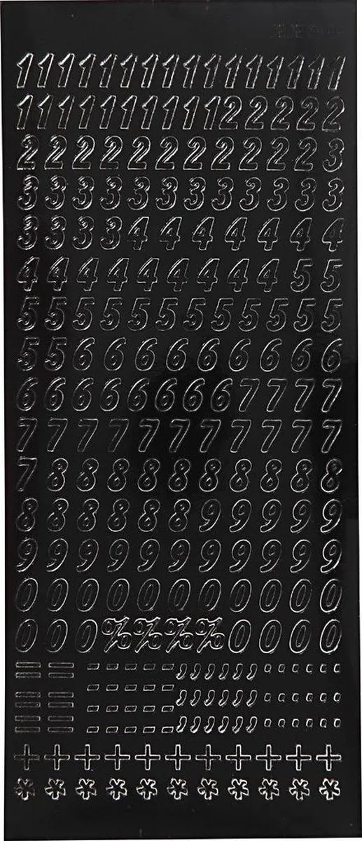 Creativ Company Creotime Stickers Kleine Cijfers 10x23cm