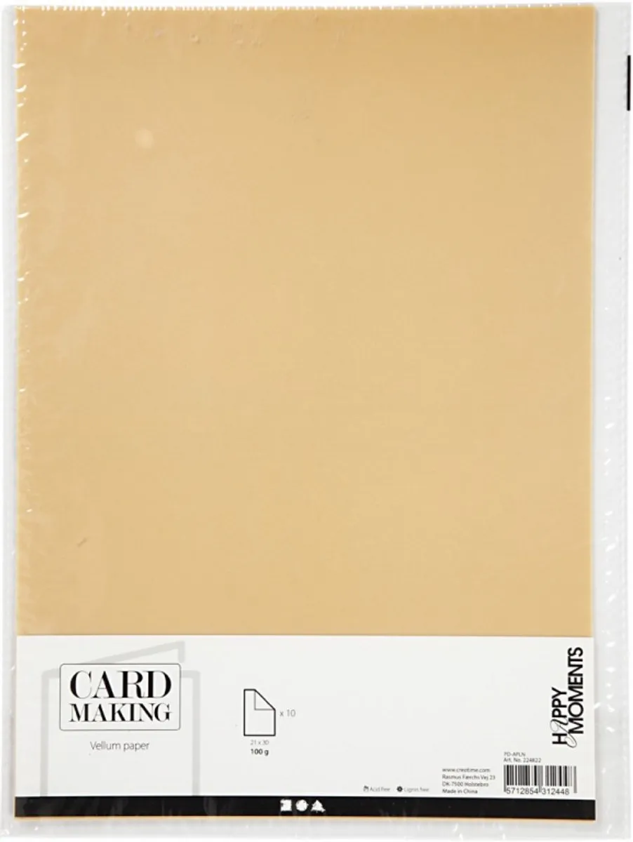 Creativ Company Vellum Papier A4 100gr - Bruin - 10 Vel
