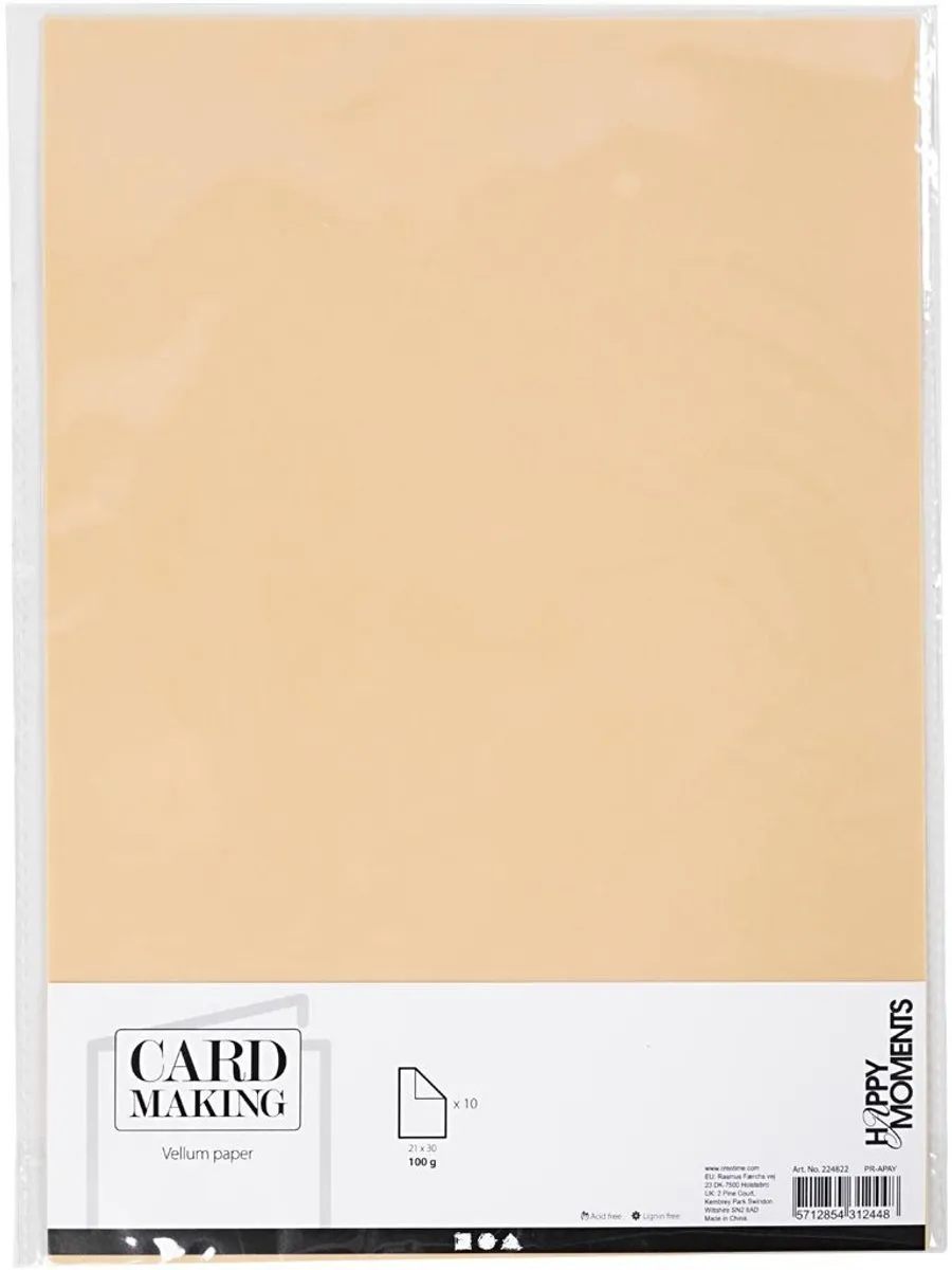 Creativ Company Vellum Papier A4 100gr - Bruin - 10 Vel