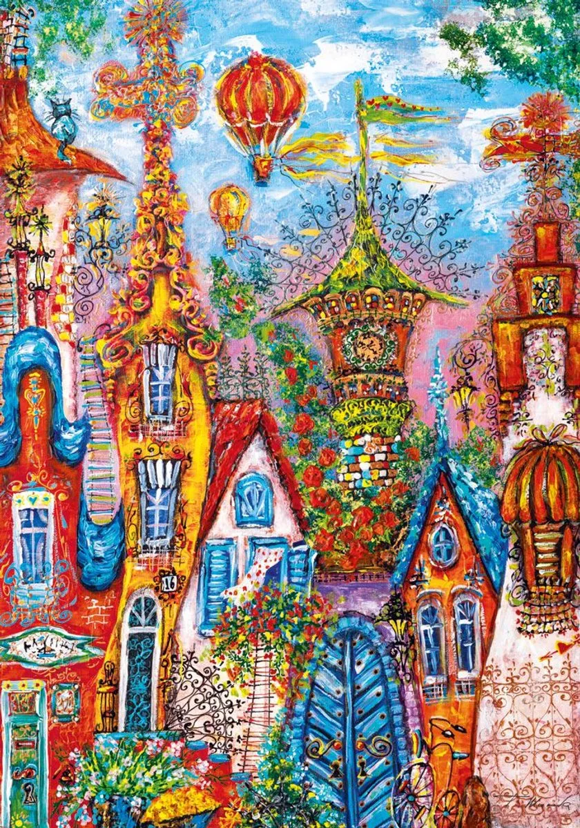 Heye Blue Gate Charming Village Puzzel 500 Stuks